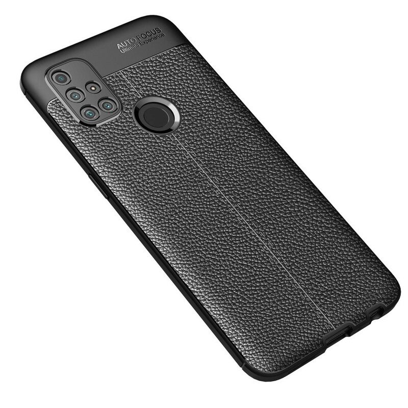 Hoesje voor OnePlus Nord N10 Dubbellijnig Litchi-leereffect