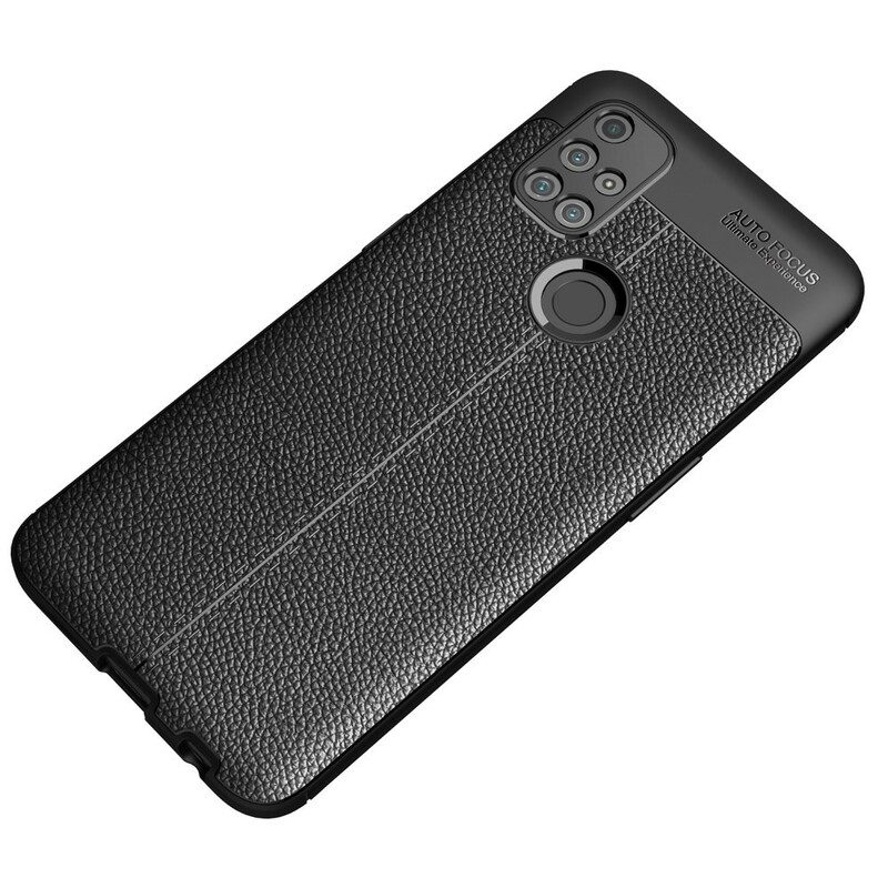 Hoesje voor OnePlus Nord N10 Dubbellijnig Litchi-leereffect