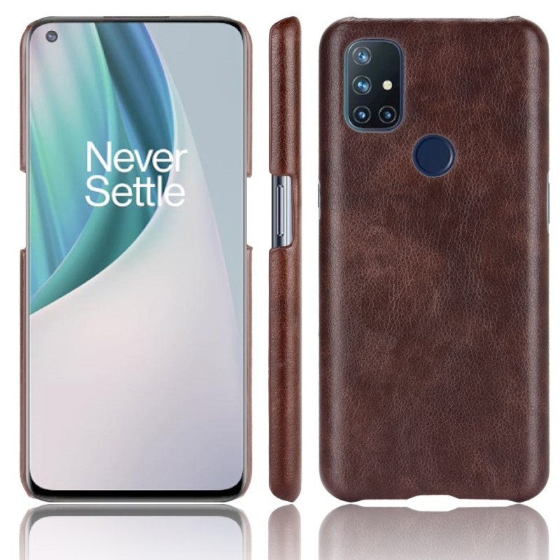 Hoesje voor OnePlus Nord N10 Litchi Performance Leereffect