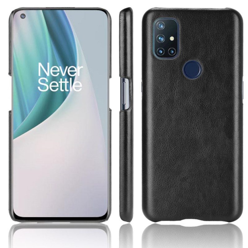 Hoesje voor OnePlus Nord N10 Litchi Performance Leereffect