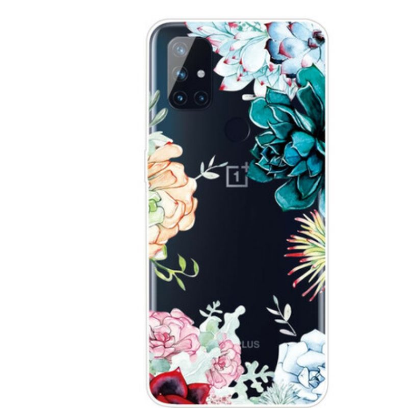 Hoesje voor OnePlus Nord N10 Naadloze Aquarel Bloemen