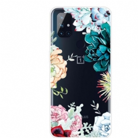 Hoesje voor OnePlus Nord N10 Naadloze Aquarel Bloemen