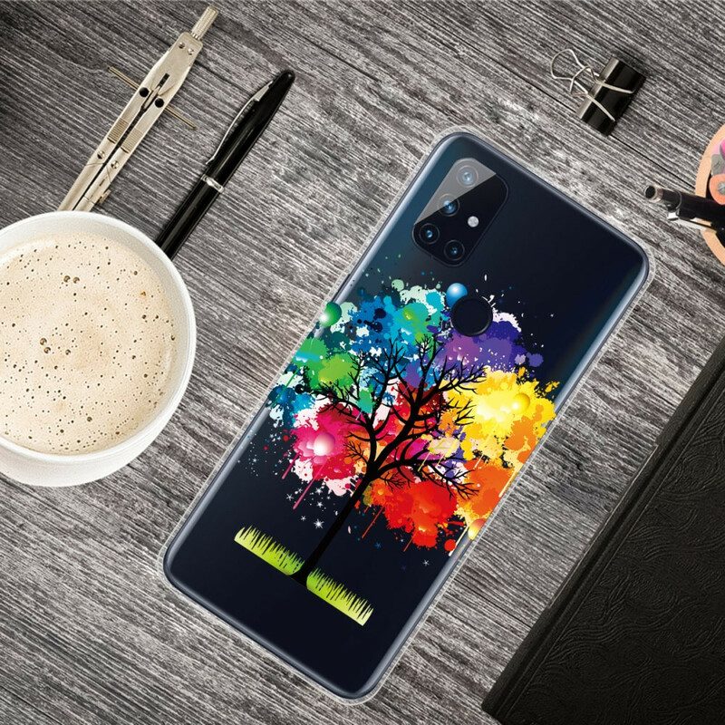 Hoesje voor OnePlus Nord N10 Naadloze Aquarel Boom