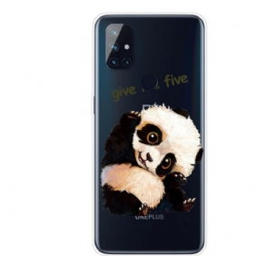 Hoesje voor OnePlus Nord N10 Naadloze Panda Geef Me Vijf