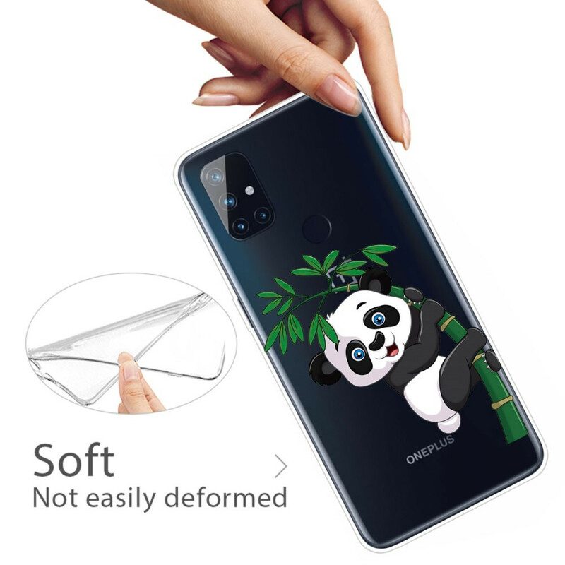 Hoesje voor OnePlus Nord N10 Naadloze Panda Op Bamboe