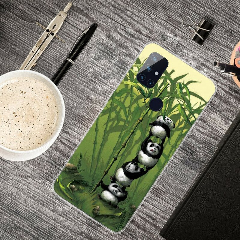 Hoesje voor OnePlus Nord N10 Stelletje Panda's