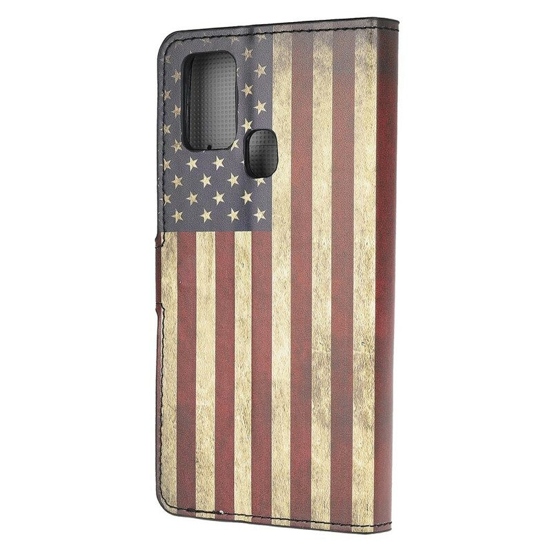 Leren Hoesje voor OnePlus Nord N10 Amerikaanse Vlag