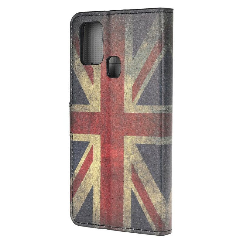 Leren Hoesje voor OnePlus Nord N10 Engelse Vlag