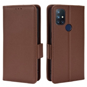 Leren Hoesje voor OnePlus Nord N10 Folio-hoesje Flap Dubbele Nieuwe Kleuren