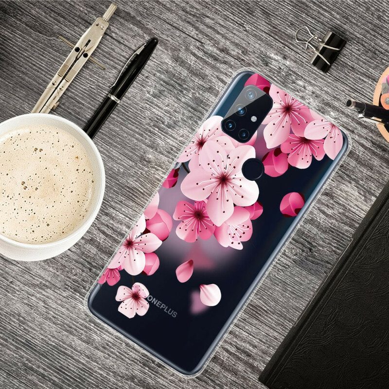 Telefoonhoesje voor OnePlus Nord N10 Kleine Roze Bloemen