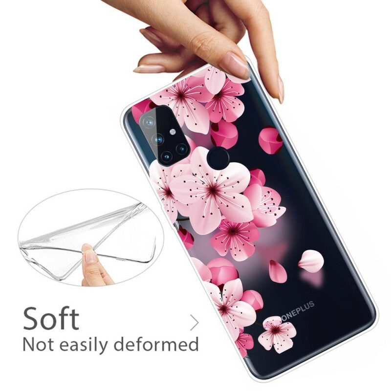 Telefoonhoesje voor OnePlus Nord N10 Kleine Roze Bloemen