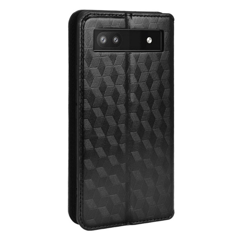 Bescherming Hoesje voor Google Pixel 6A Folio-hoesje 3d Kubussen