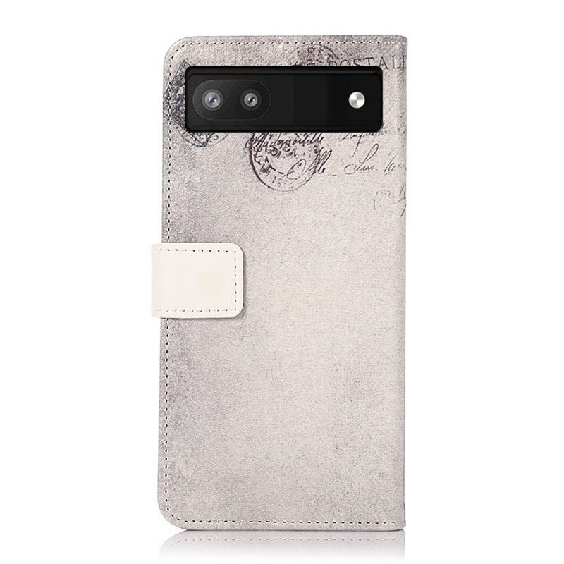 Flip Case voor Google Pixel 6A Reiziger Kat