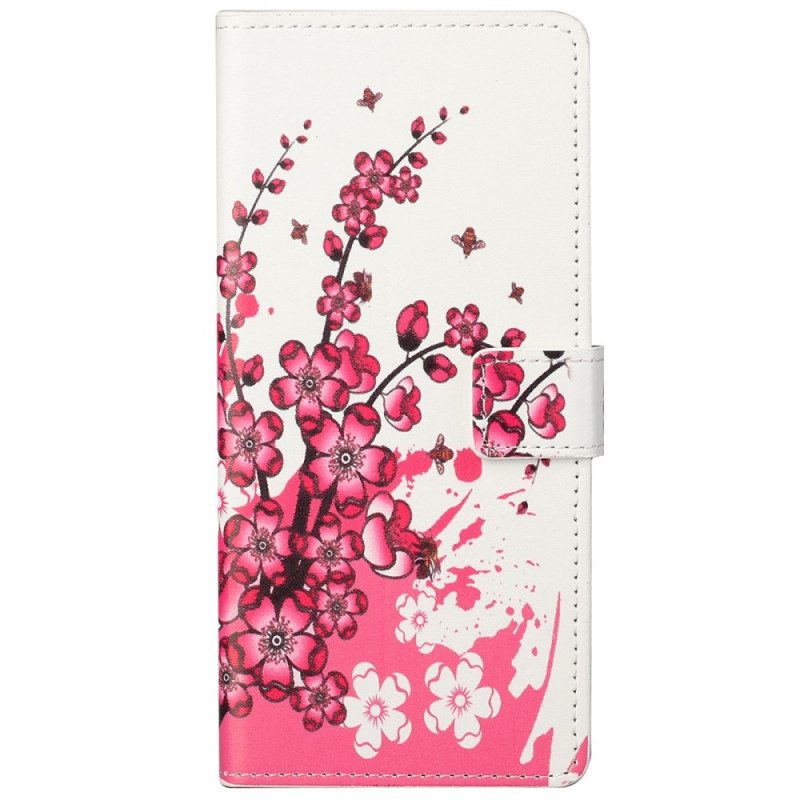 Flip Case voor Google Pixel 6A Tropische Bloemen