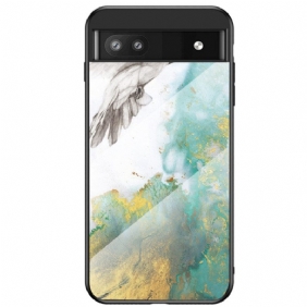 Telefoonhoesje voor Google Pixel 6A Marmer Gehard Glas