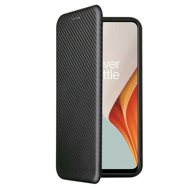 Bescherming Hoesje voor OnePlus Nord N100 Folio-hoesje Koolstofvezel