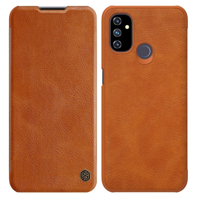 Bescherming Hoesje voor OnePlus Nord N100 Folio-hoesje Nillkin Qin-serie