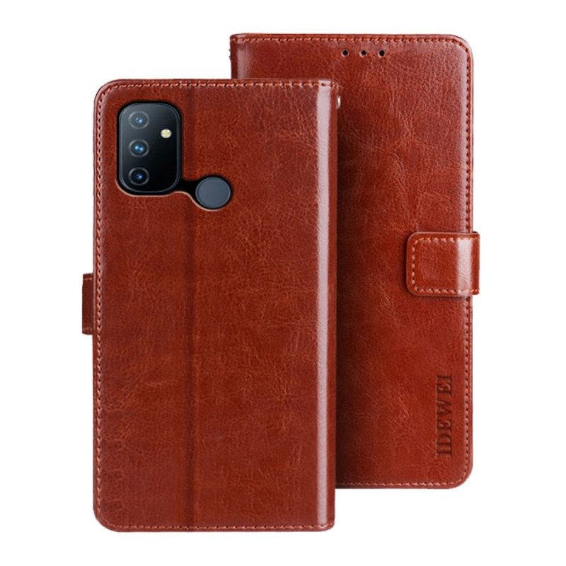 Flip Case voor OnePlus Nord N100 Imitatieleer Idewei