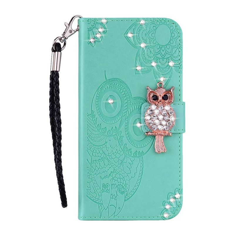 Flip Case voor OnePlus Nord N100 Uil Mandala En Charme