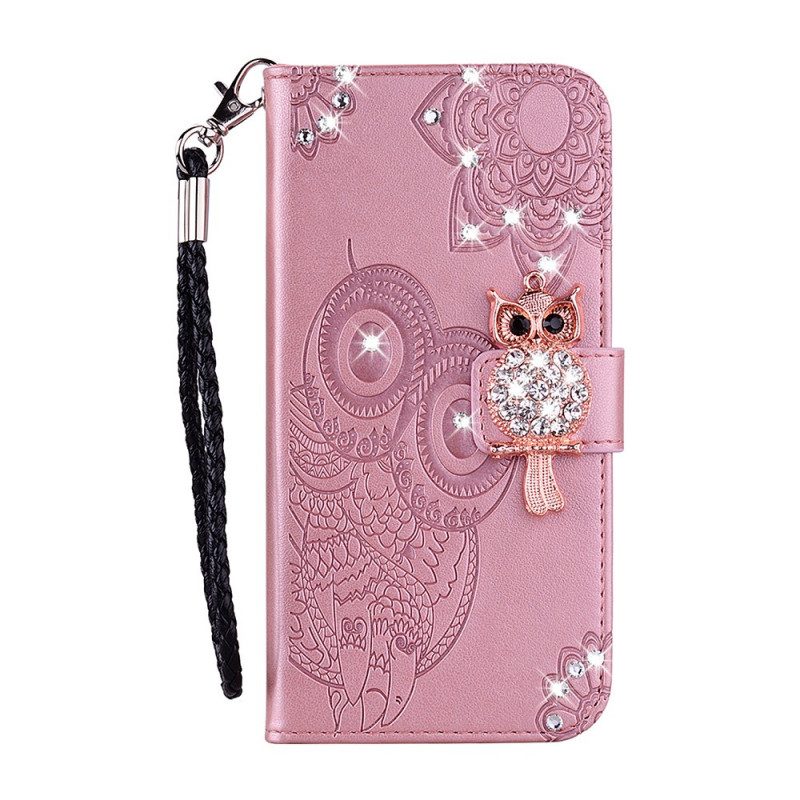 Flip Case voor OnePlus Nord N100 Uil Mandala En Charme