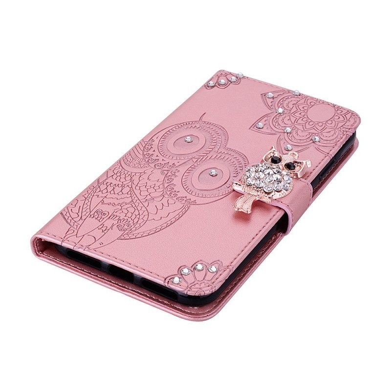 Flip Case voor OnePlus Nord N100 Uil Mandala En Charme