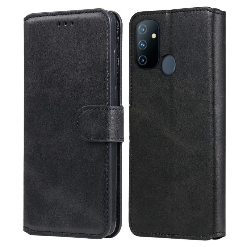 Flip Case voor OnePlus Nord N100 Vintage Lederen Stijl