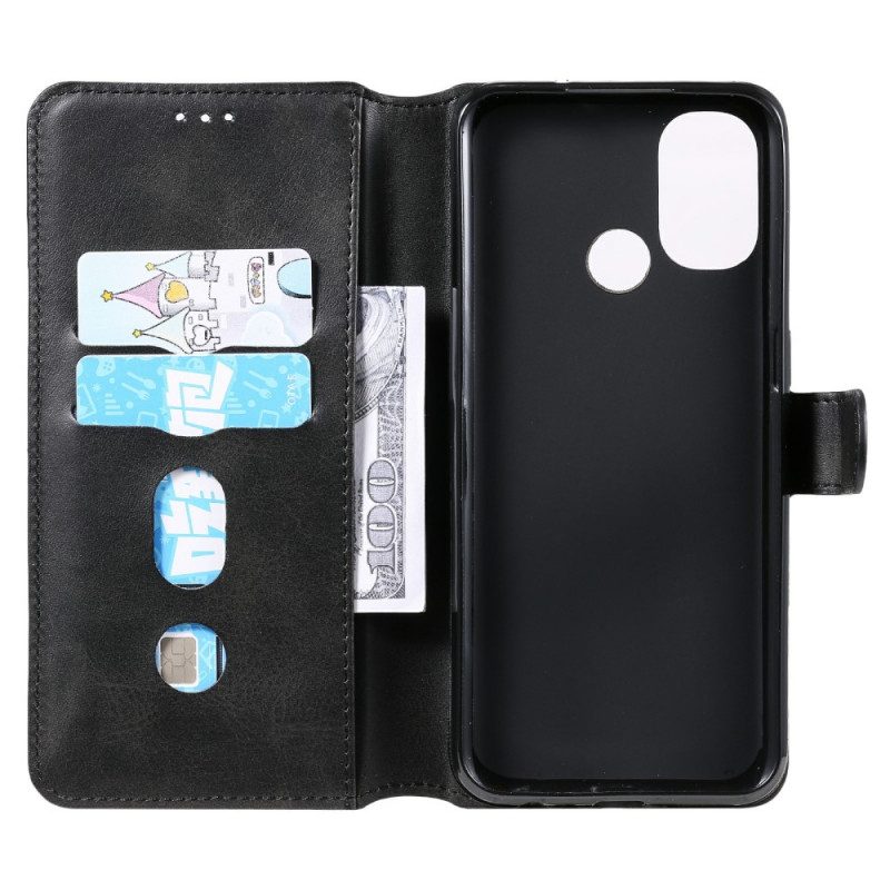 Flip Case voor OnePlus Nord N100 Vintage Lederen Stijl