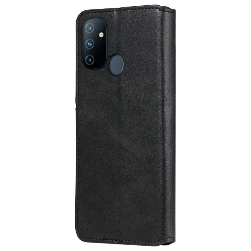 Flip Case voor OnePlus Nord N100 Vintage Lederen Stijl