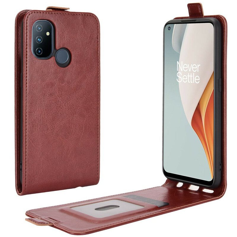 Folio-hoesje voor OnePlus Nord N100 Flip Case Verticale Flap Leer Effect