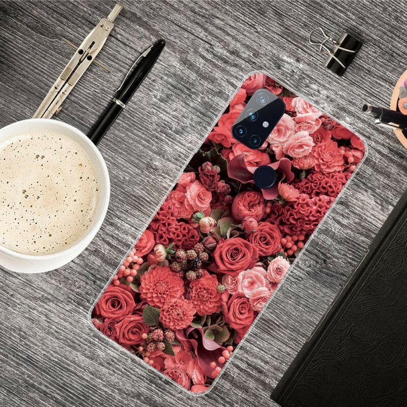 Hoesje voor OnePlus Nord N100 Intense Bloemen