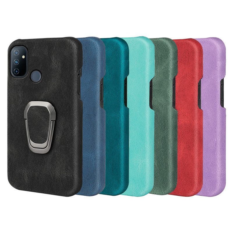 Hoesje voor OnePlus Nord N100 Leather Effect Ring-ondersteuning Nieuwe Kleuren