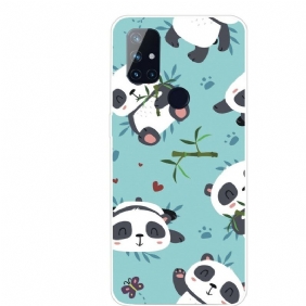 Hoesje voor OnePlus Nord N100 Stelletje Panda's