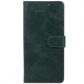 Flip Case Leren Xiaomi Redmi Note 13 Pro Plus 5g Effen Leereffect Met Riem