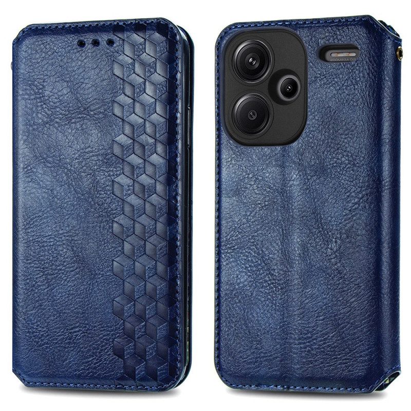 Folio-hoesje Voor Xiaomi Redmi Note 13 Pro Plus 5g Vintage Ruitpatroon