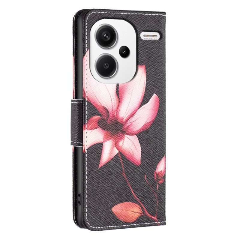 Folio-hoesje Xiaomi Redmi Note 13 Pro Plus 5g Telefoonhoesje Lotus