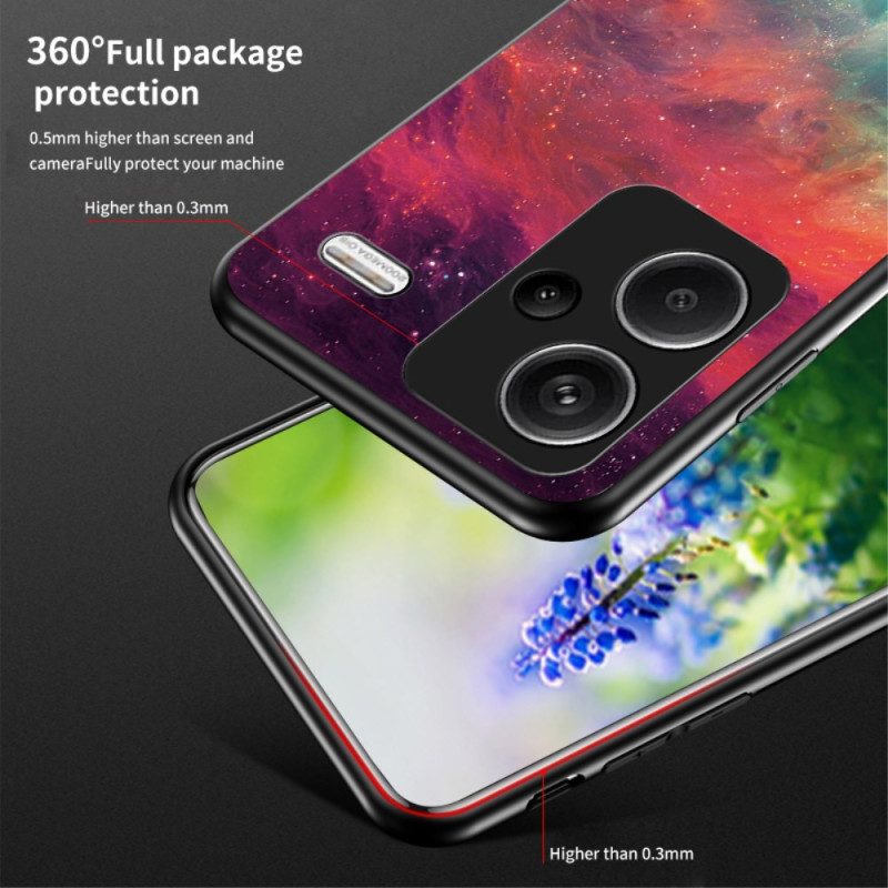 Hoesje Voor Xiaomi Redmi Note 13 Pro Plus 5g Kosmisch Sterrenhemel Gehard Glas