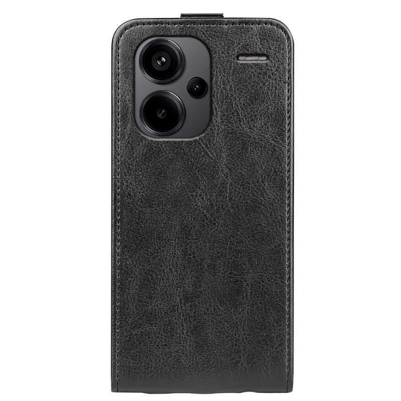 Leren Hoesje Xiaomi Redmi Note 13 Pro Plus 5g Verticale Klep Bescherming Hoesje