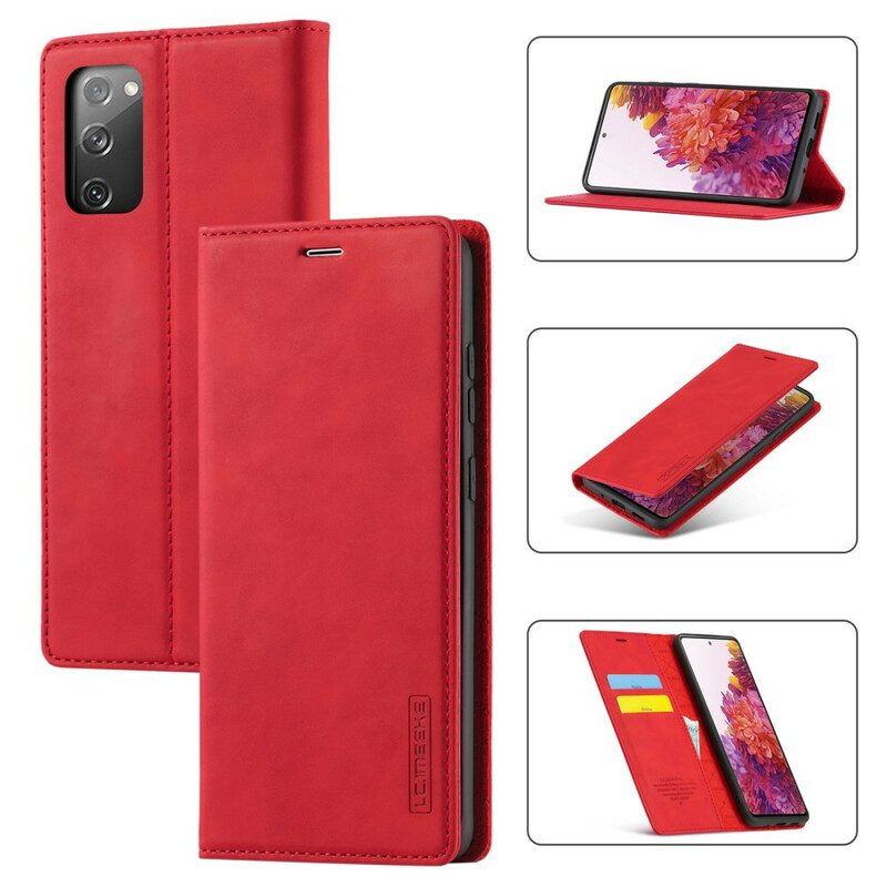 Bescherming Hoesje voor Samsung Galaxy S20 FE Folio-hoesje Lc.imeeke Ledereffect