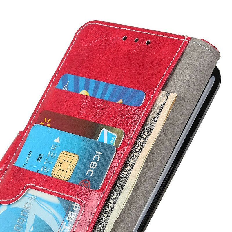 Flip Case voor Samsung Galaxy S20 FE Glanzende En Zichtbare Naden