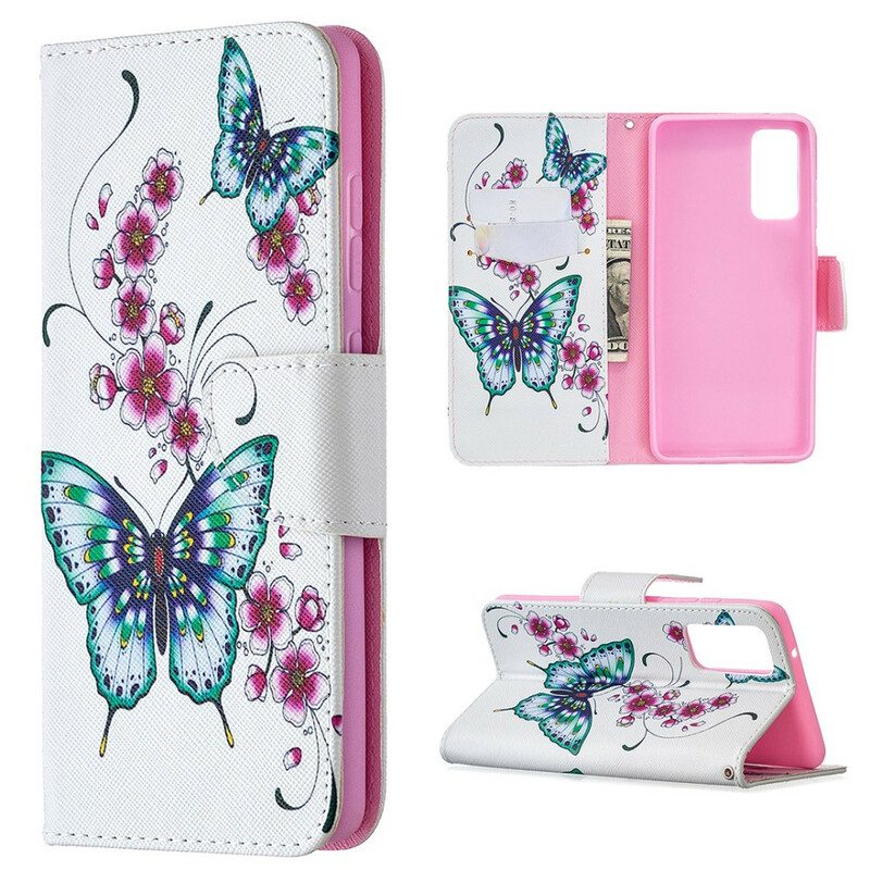 Flip Case voor Samsung Galaxy S20 FE Prachtige Vlinders