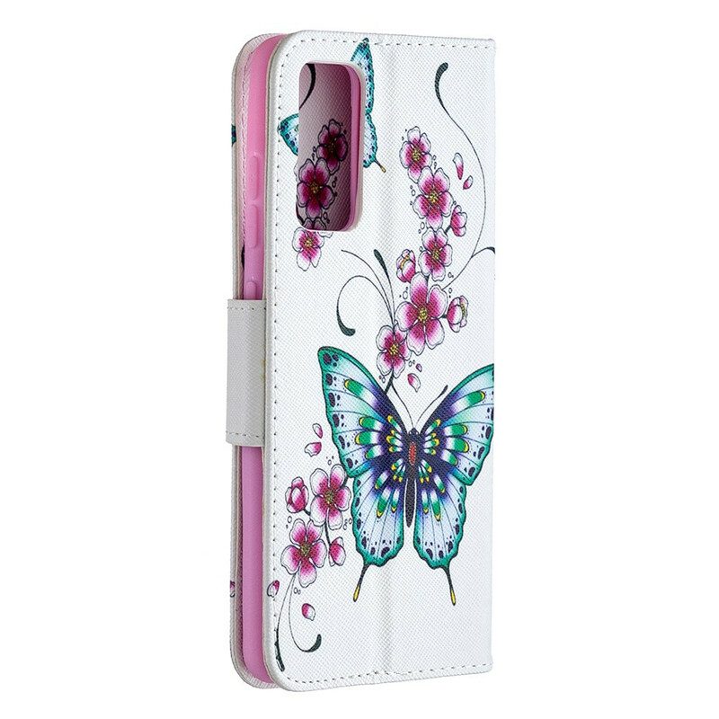 Flip Case voor Samsung Galaxy S20 FE Prachtige Vlinders