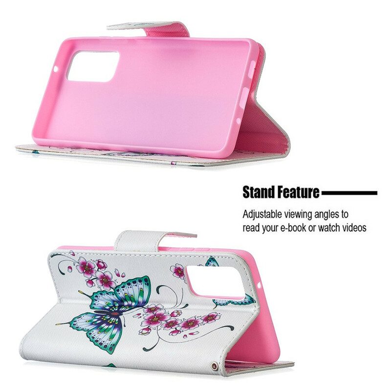 Flip Case voor Samsung Galaxy S20 FE Prachtige Vlinders