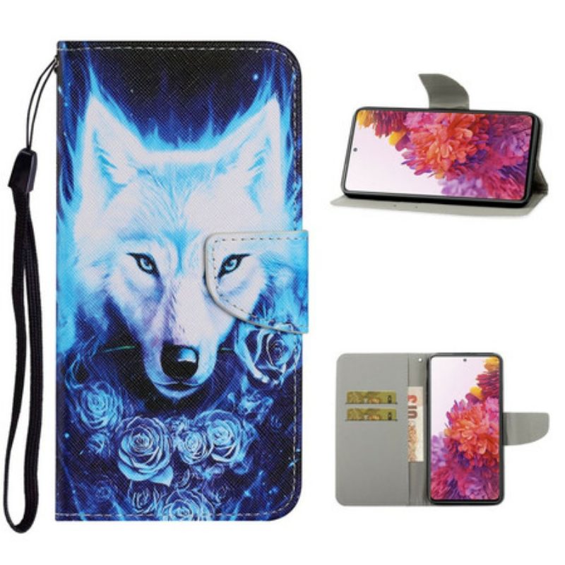 Flip Case voor Samsung Galaxy S20 FE Witte Wolf