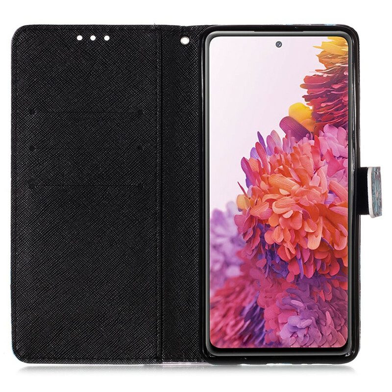 Folio-hoesje voor Samsung Galaxy S20 FE Bloemrijke Schedel