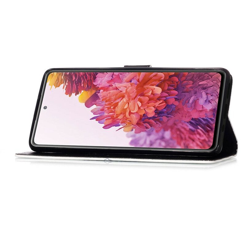 Folio-hoesje voor Samsung Galaxy S20 FE Bloemrijke Schedel