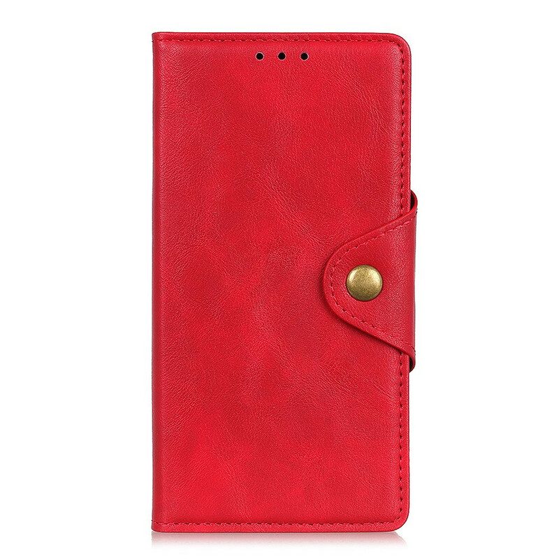 Folio-hoesje voor Samsung Galaxy S20 FE Knoop Van Imitatieleer