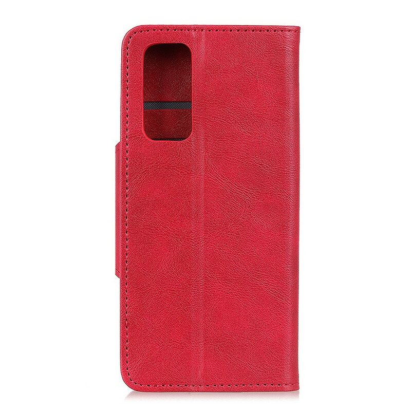 Folio-hoesje voor Samsung Galaxy S20 FE Knoop Van Imitatieleer