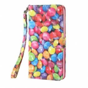 Folio-hoesje voor Samsung Galaxy S20 FE Light Spot Candy Met Lanyard