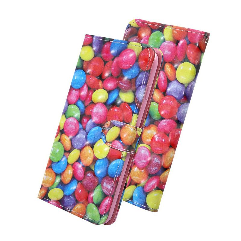 Folio-hoesje voor Samsung Galaxy S20 FE Light Spot Candy Met Lanyard