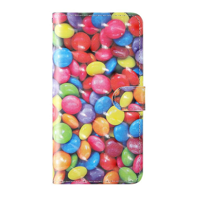 Folio-hoesje voor Samsung Galaxy S20 FE Light Spot Candy Met Lanyard